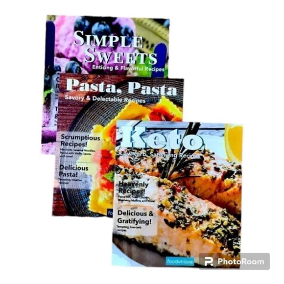 3 Cookbook Bundle Keto Pasta And Sweets - Picture 1 of 5
